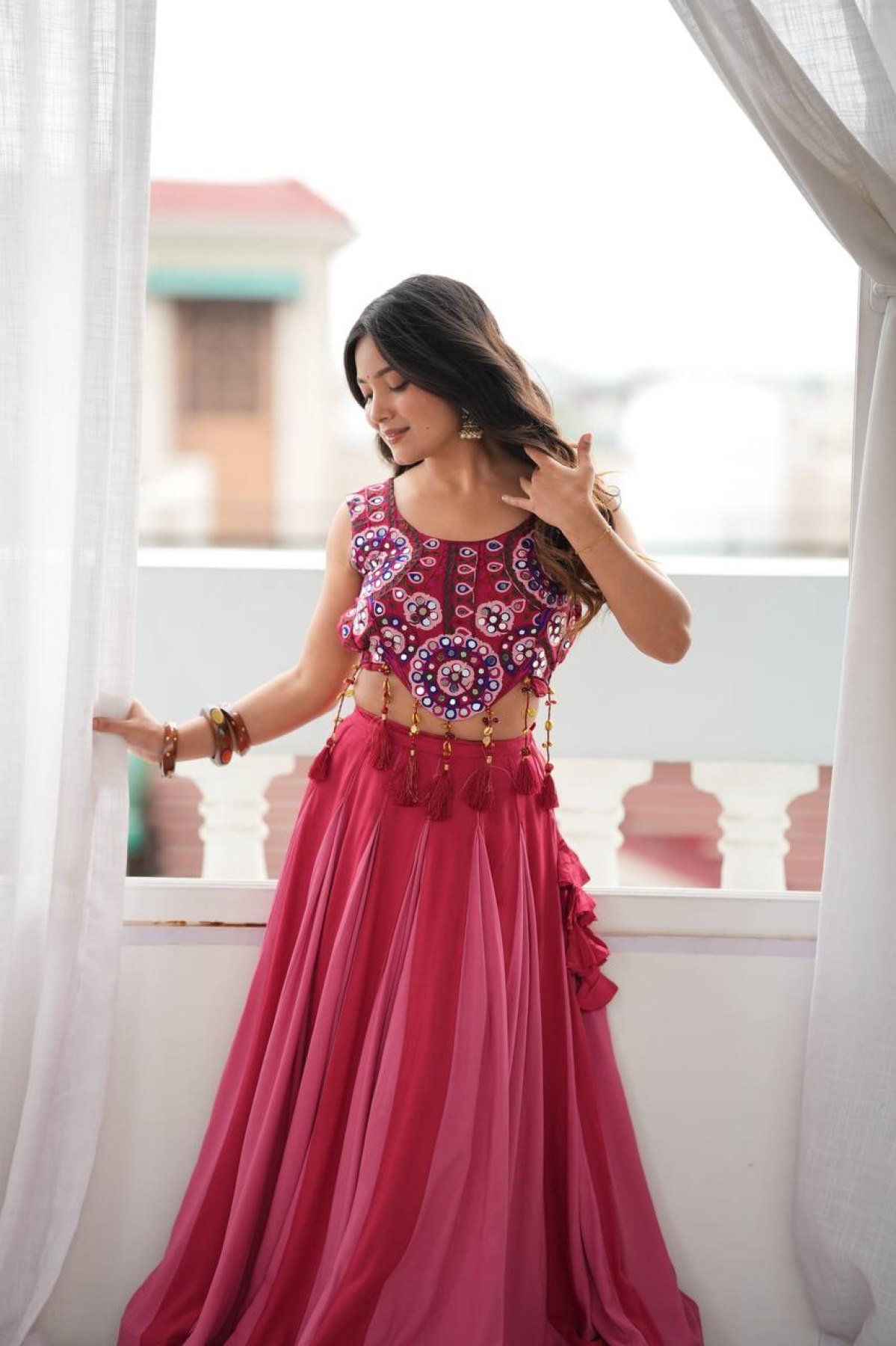 Pink Thread Lehenga — view 8