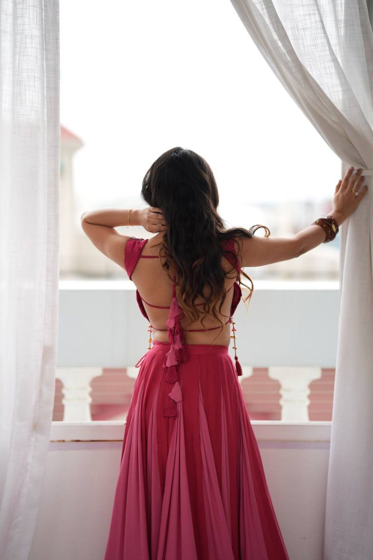 Pink Thread Lehenga — view 10