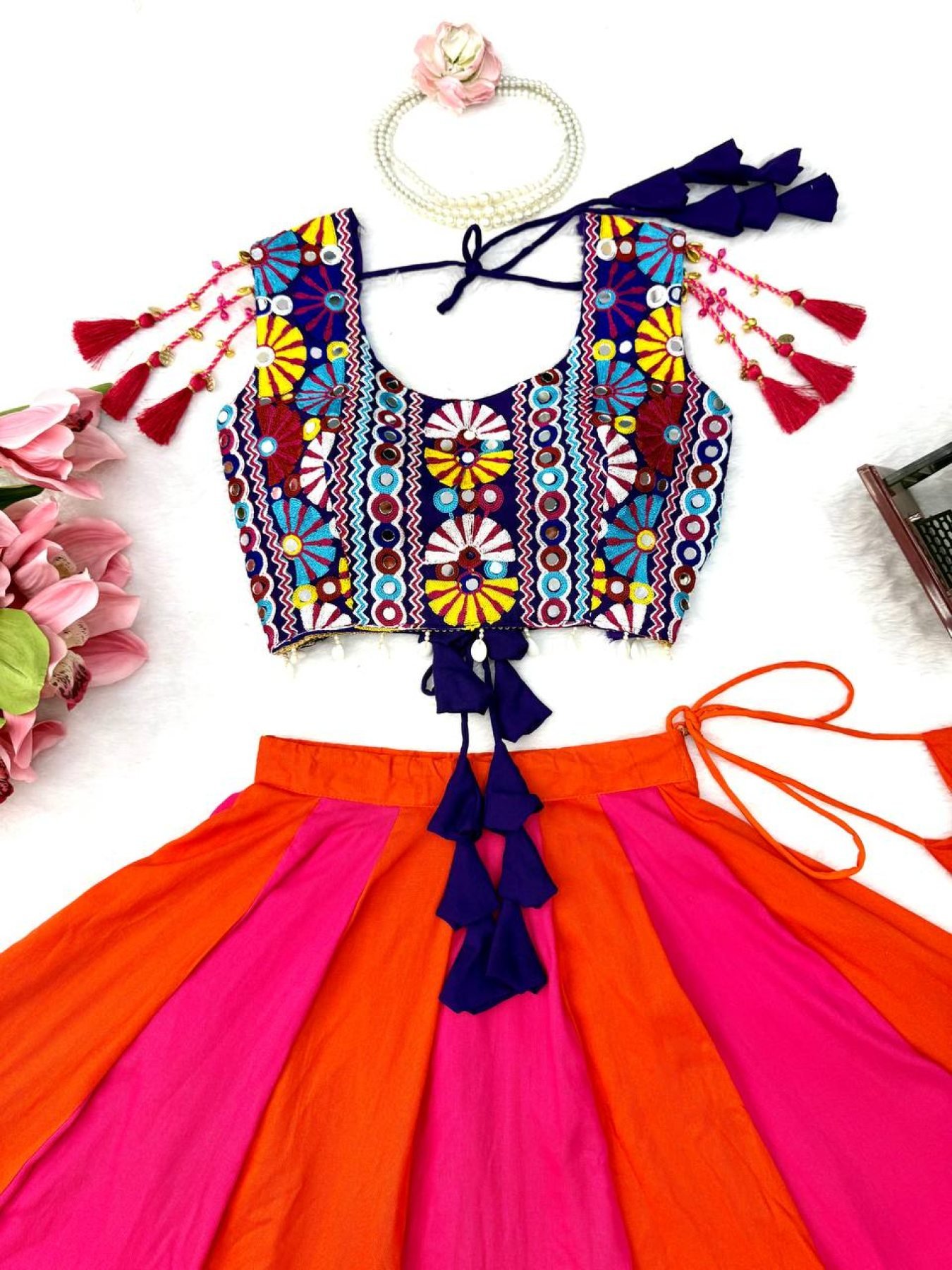 Purple Gota Wedding Lehenga — view 13