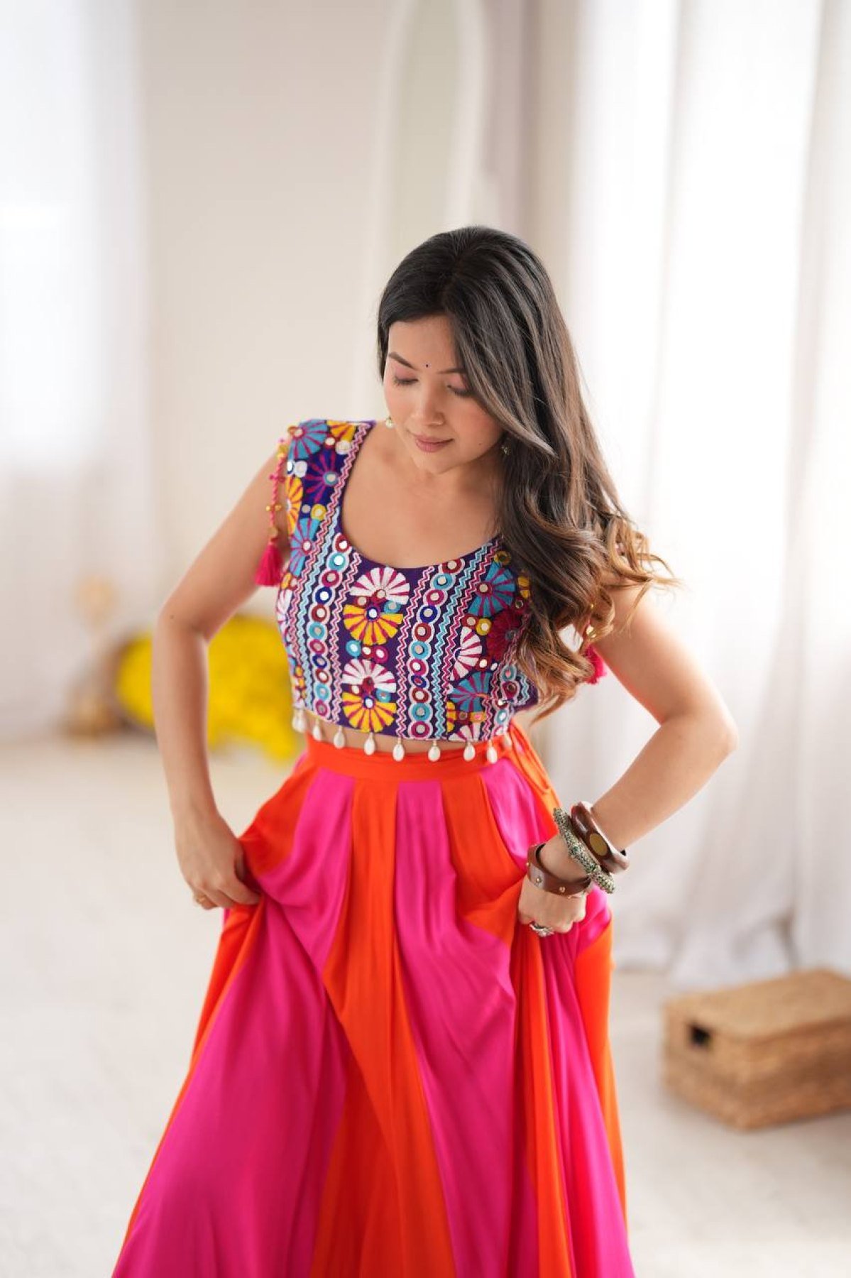 Purple Gota Wedding Lehenga — view 9